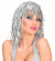 Glitterperuk silver  Glitterperuk silver