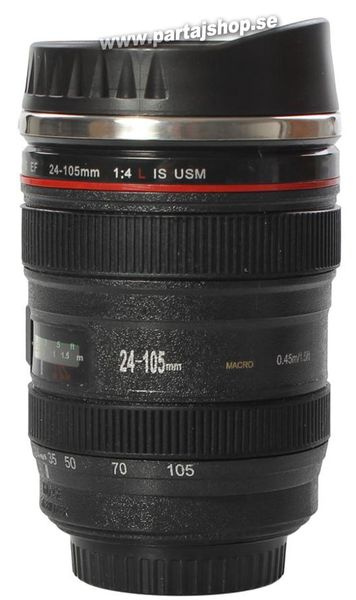 Kamera Mugg med Drickslock