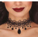 Halsband svarta stenar Halsband svarta stenar