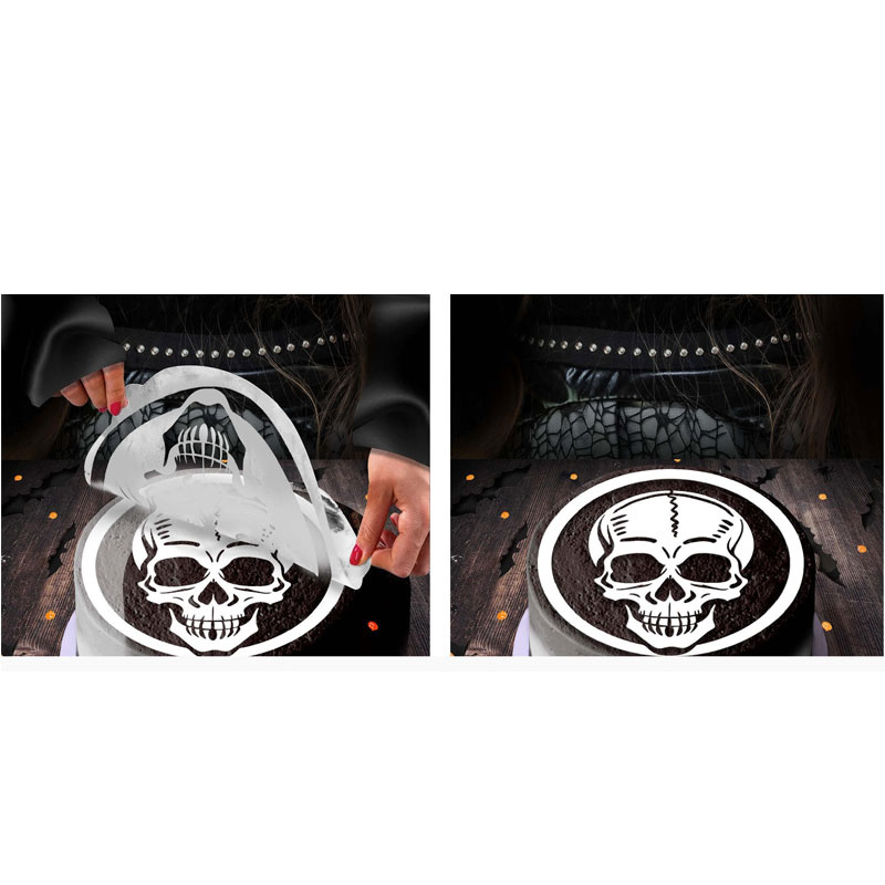 Stencil till tårta Dödskalle