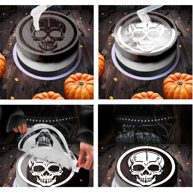 Stencil till tårta Dödskalle