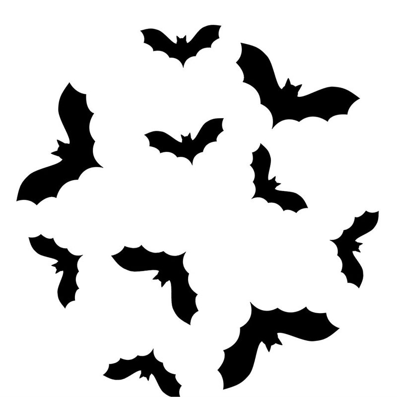 Stencil till tårta Fladdermus