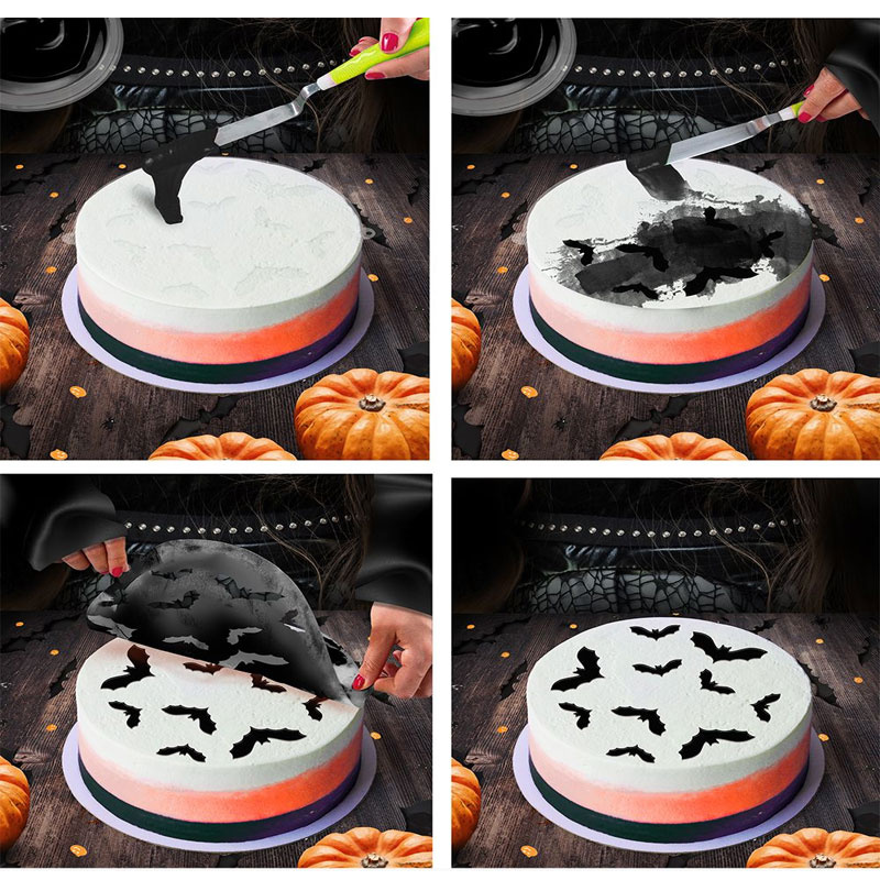 Stencil till tårta Fladdermus