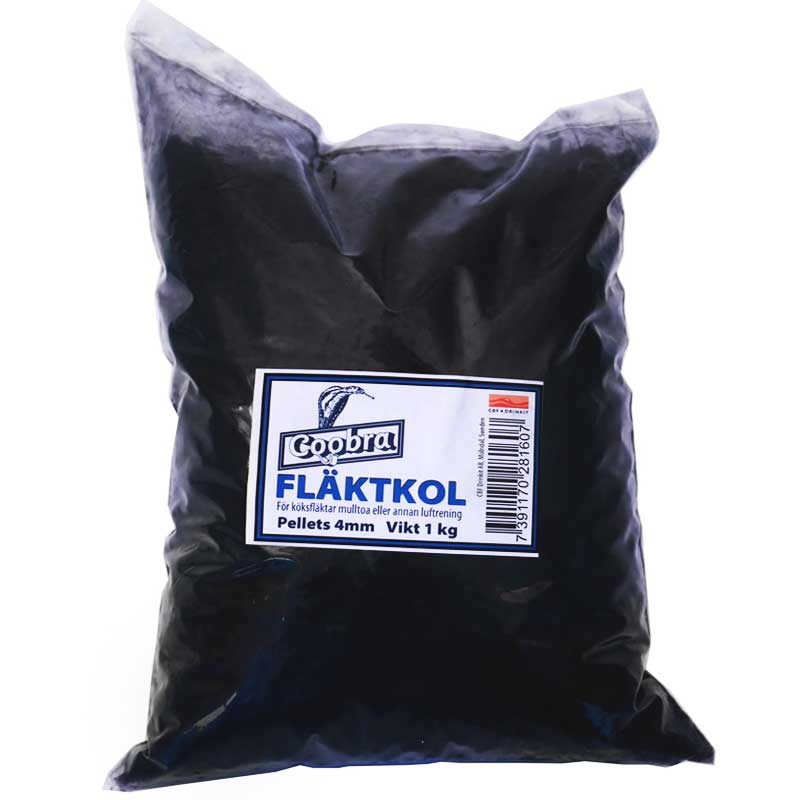 Coobra Fläktkol 4mm 1kg