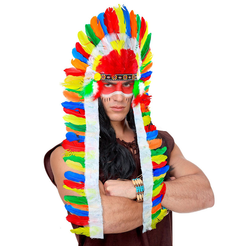 Indian fjäderskrud huvudbonad