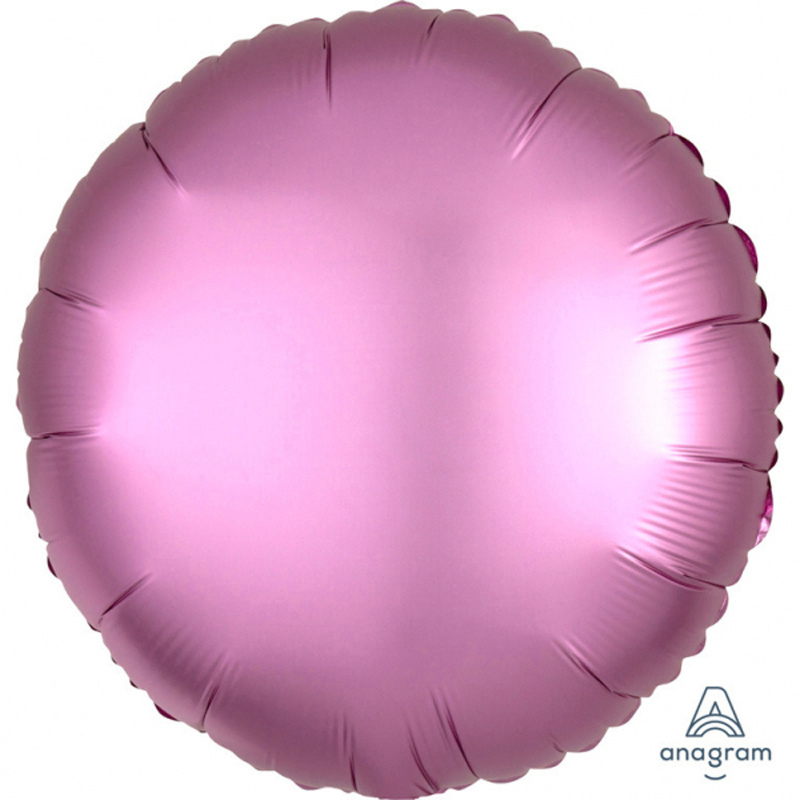 Folieballong Rund Rosa Satin