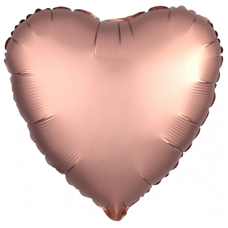 Folieballong Hjärta Rosé Satin