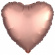 Folieballong Hjärta Rosé Satin Folieballong Hjärta Rosé Satin