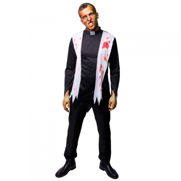 Zombie-präst maskeraddräkt