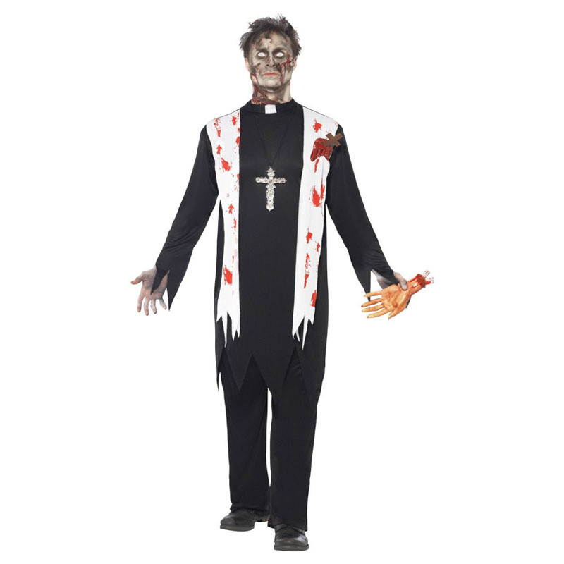 Zombie Präst Maskeraddräkt