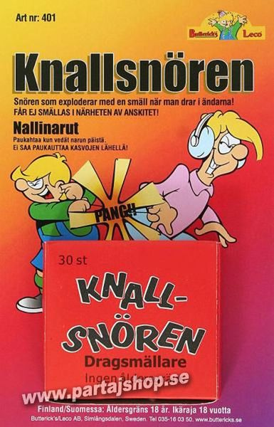 Knallsnöre, dragsmällare
