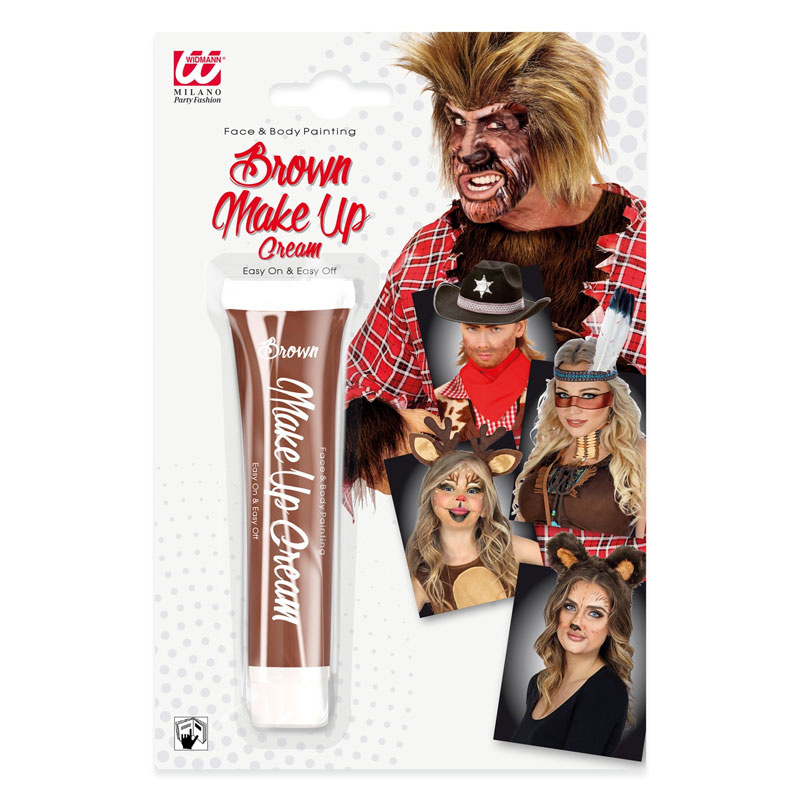 Ansiktsfärg i tub Brun