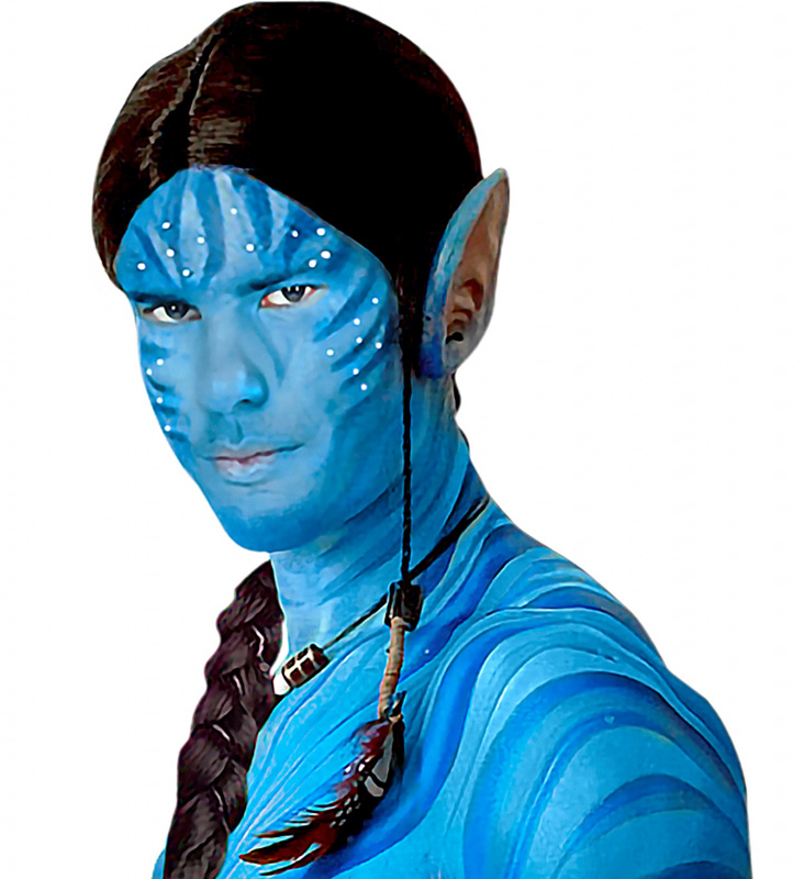 Ansiktsfärg i tub Blå