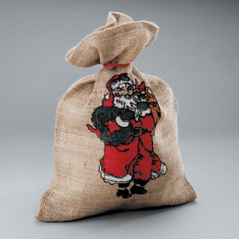 Jutesäck med Tomtemotiv