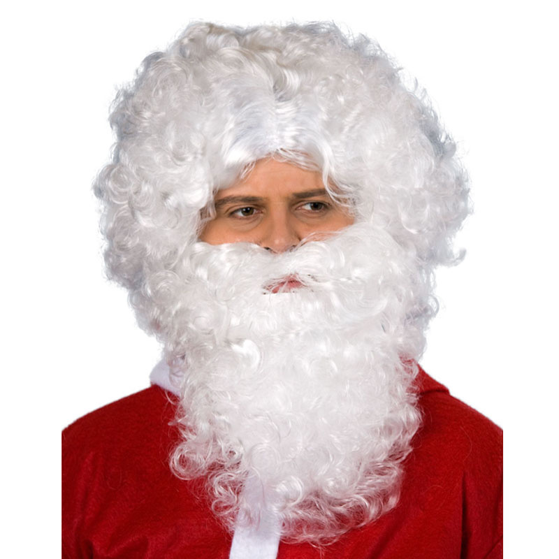 Tomteskägg och peruk Claus Vit 
