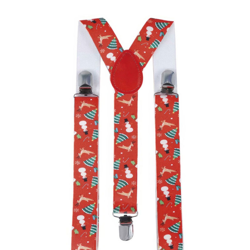 Hängslen Christmas Röd