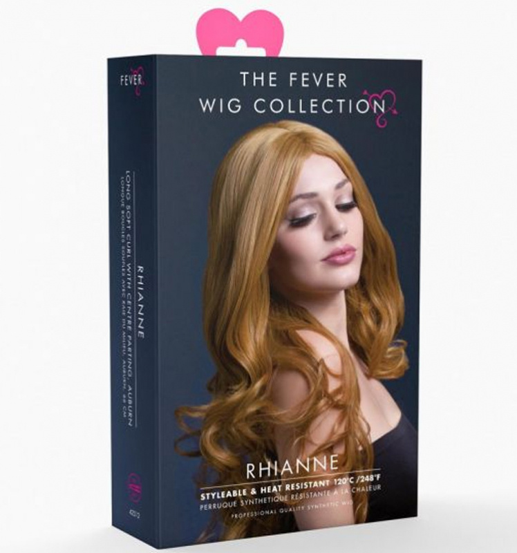 Peruk Rhianne kastanjebrun