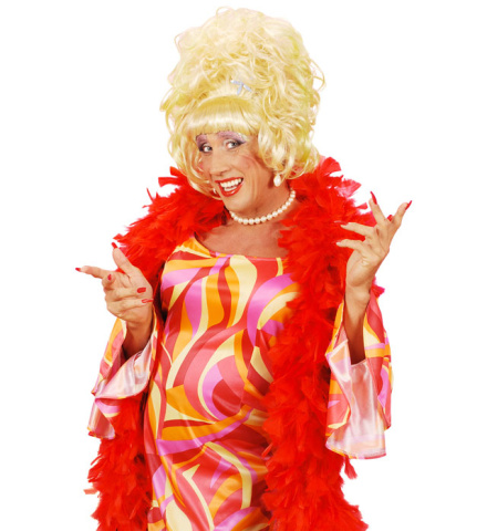 Fjäderboa DeLux Röd