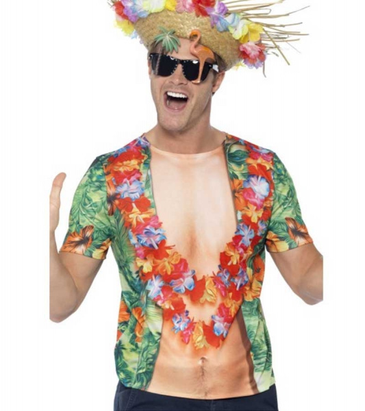 Hawaii t-shirt med bar överkropp