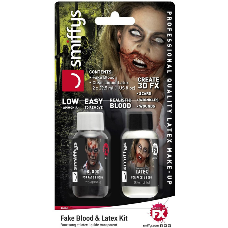 Flytande latex och Blod