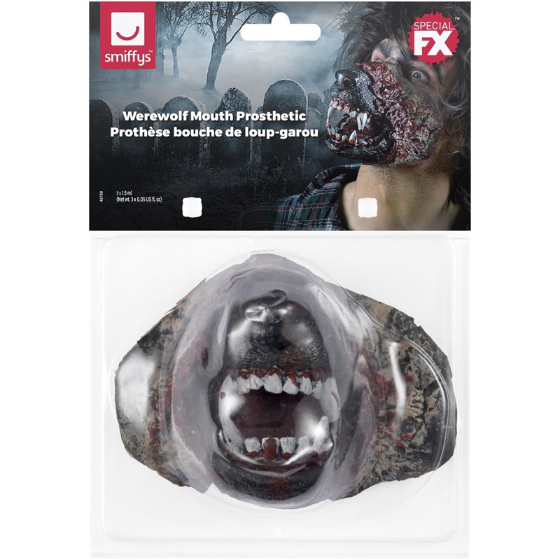 Varulvsmun med tänder