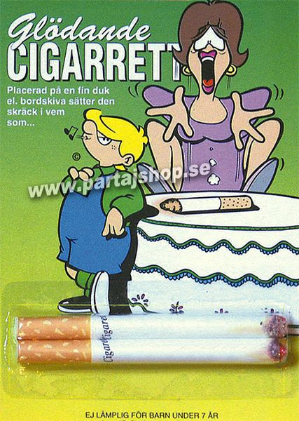 Glödande cigaretter