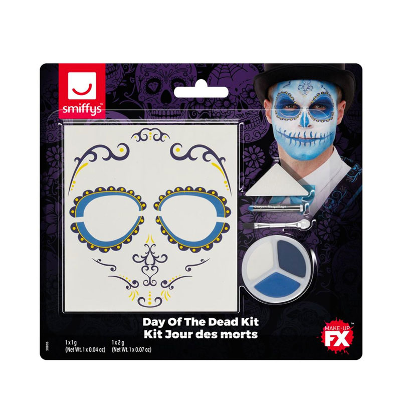 Sminkkit Dödskalle Blå