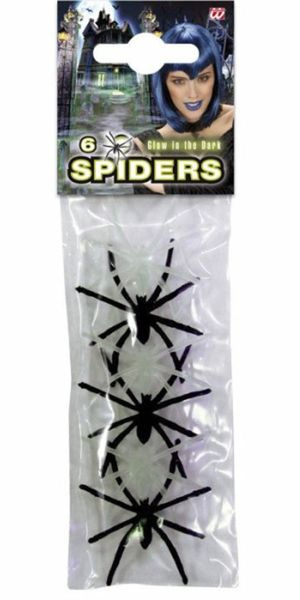 Spindlar svarta och självlysande