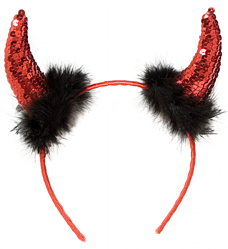 Djävulsdiadem med paljetter