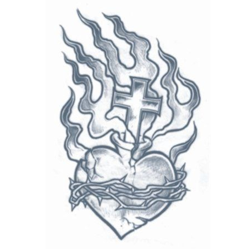 Tatuering Brinnande hjärta 
