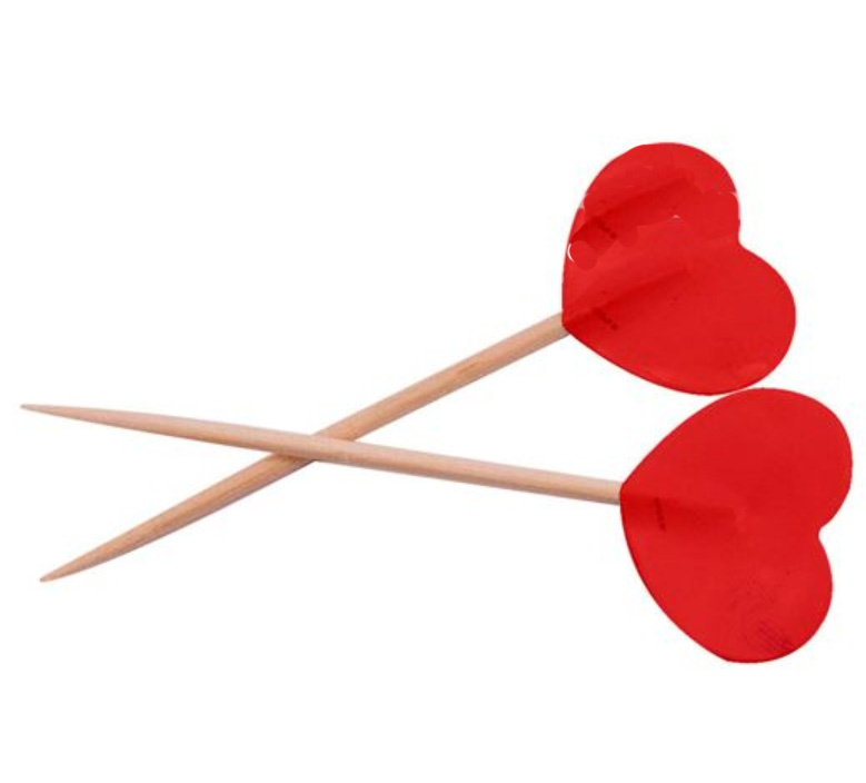 Cupcake picks röda hjärtan