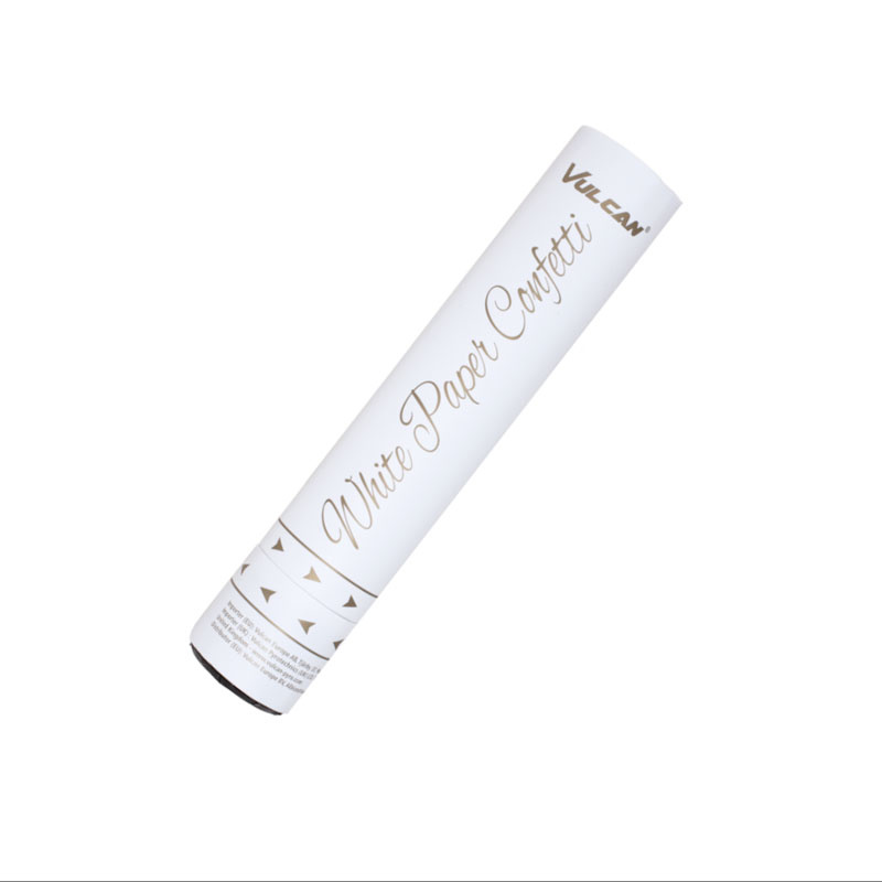 Konfettikanon Vit Nedbrytbar