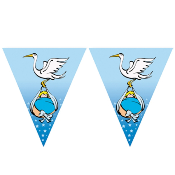 Baby shower vimpel blå