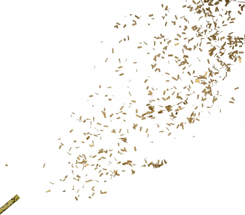 Konfettikanon Nedbrytbar Guld