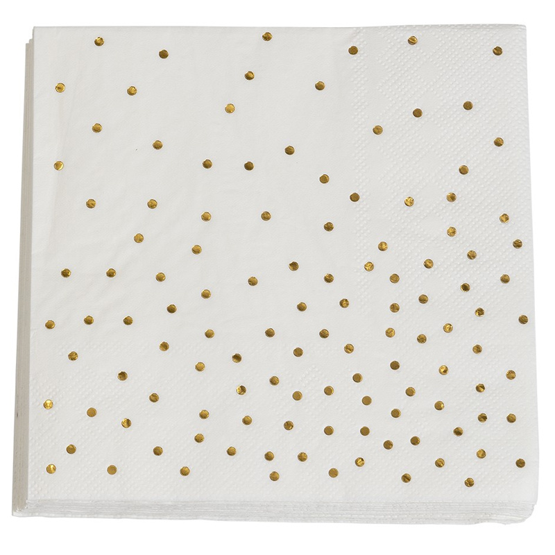 Servetter Prickar Guld