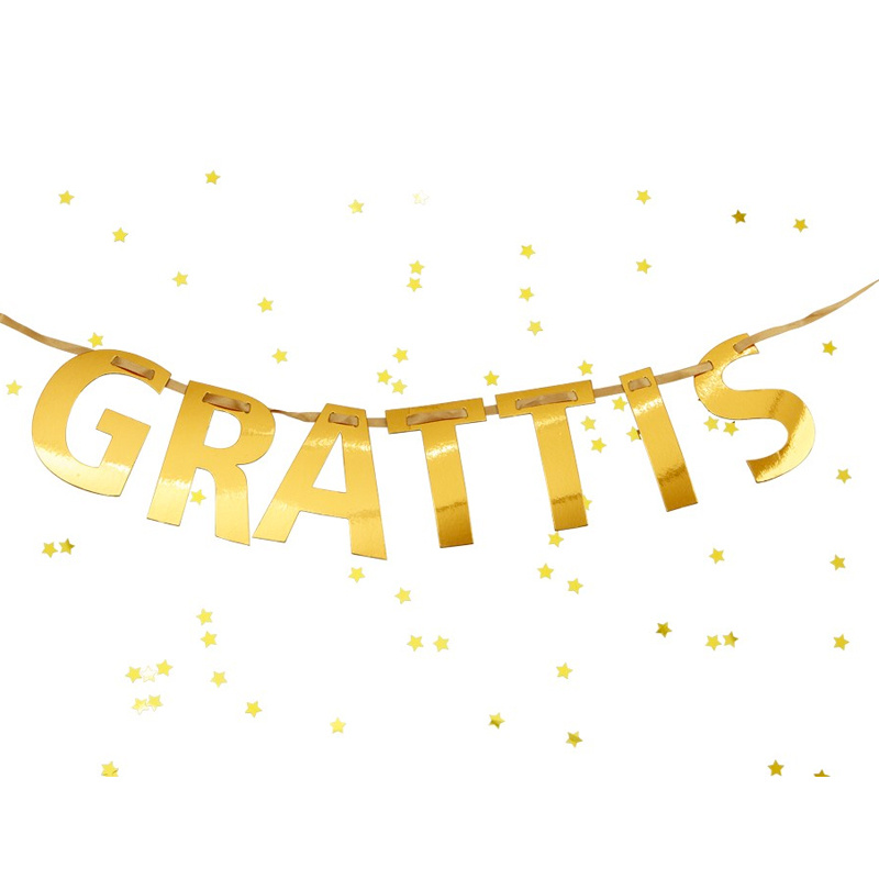 Girlang Grattis Guld