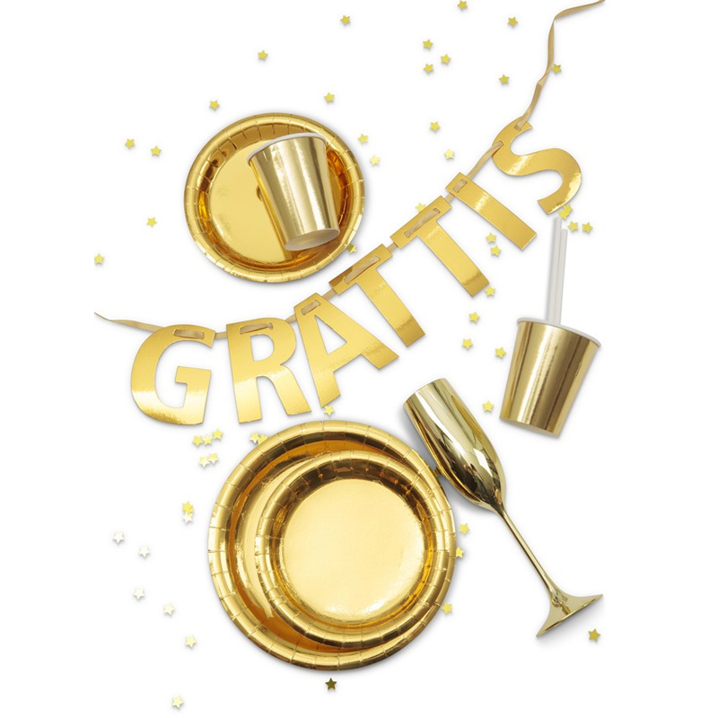 Girlang Grattis Guld