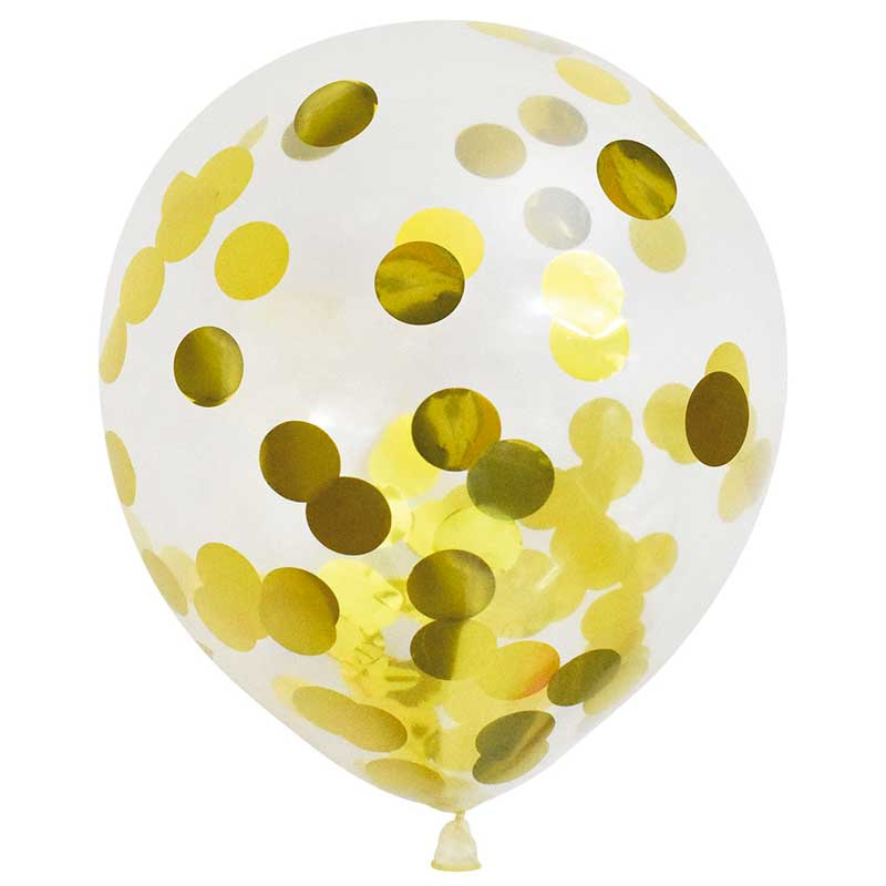 Konfettiballonger Guld