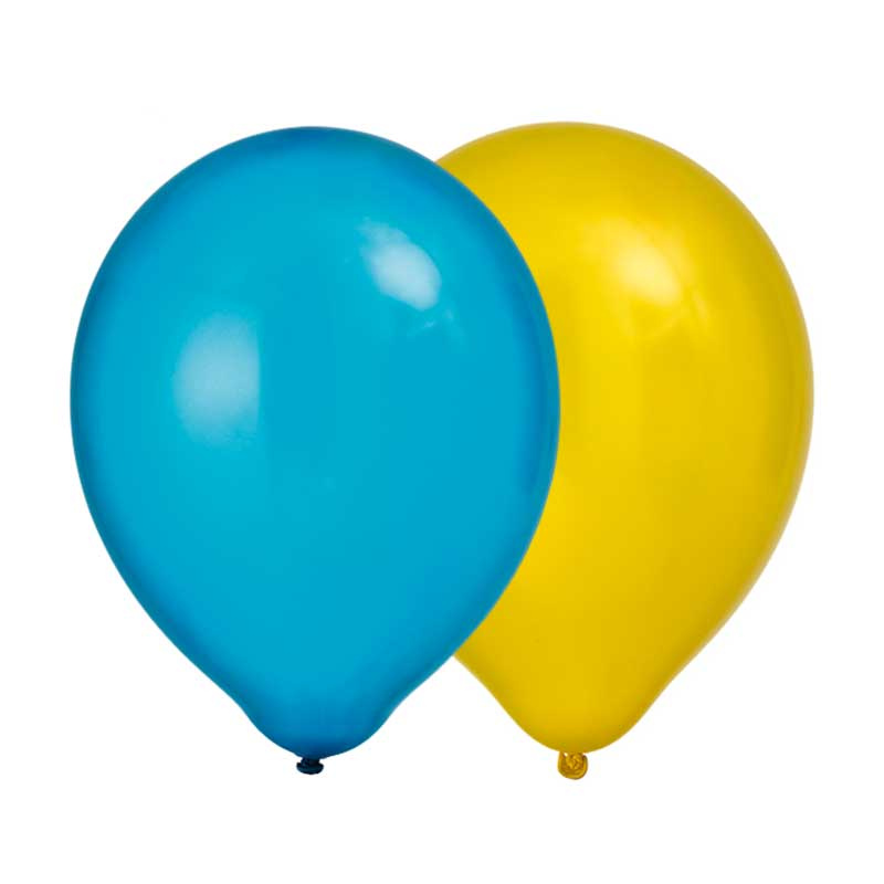 Ballonger Metallic Blå & Gul