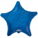 Foieballong stjärna holografisk blå Foieballong stjärna holografisk blå