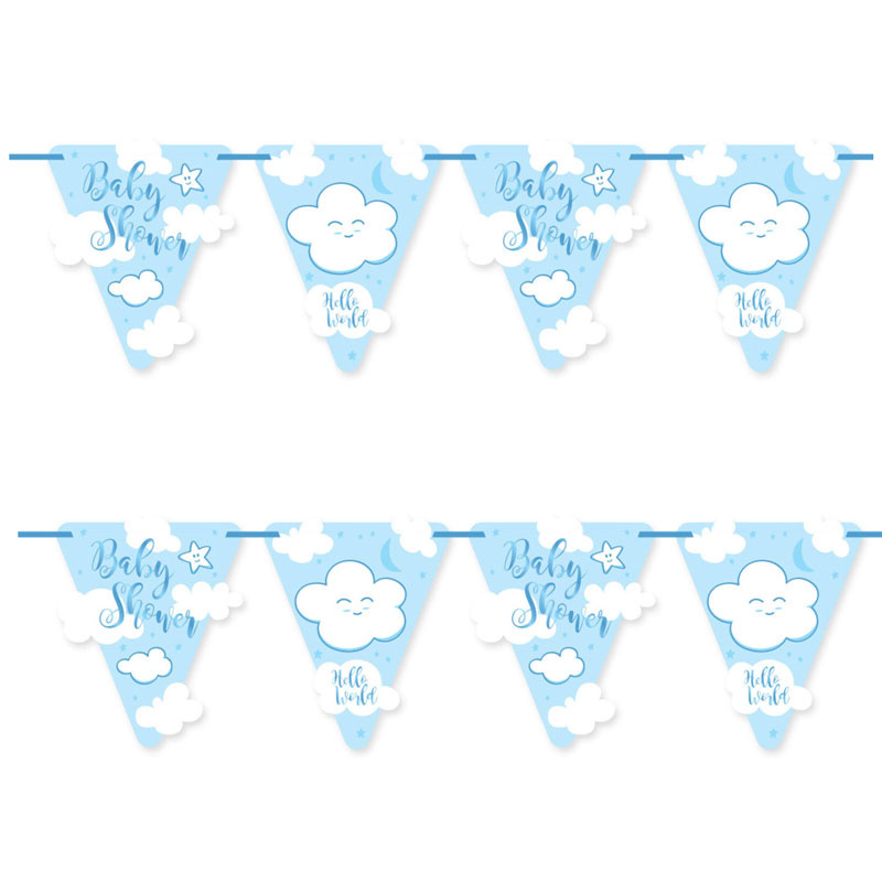 Baby Shower Girlang Blå