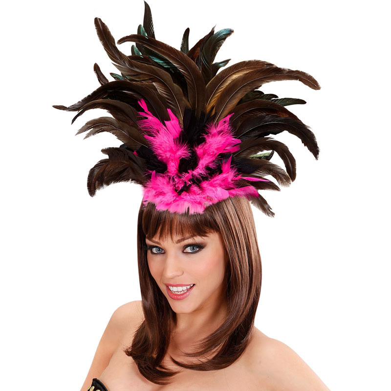 Diadem karneval rosa