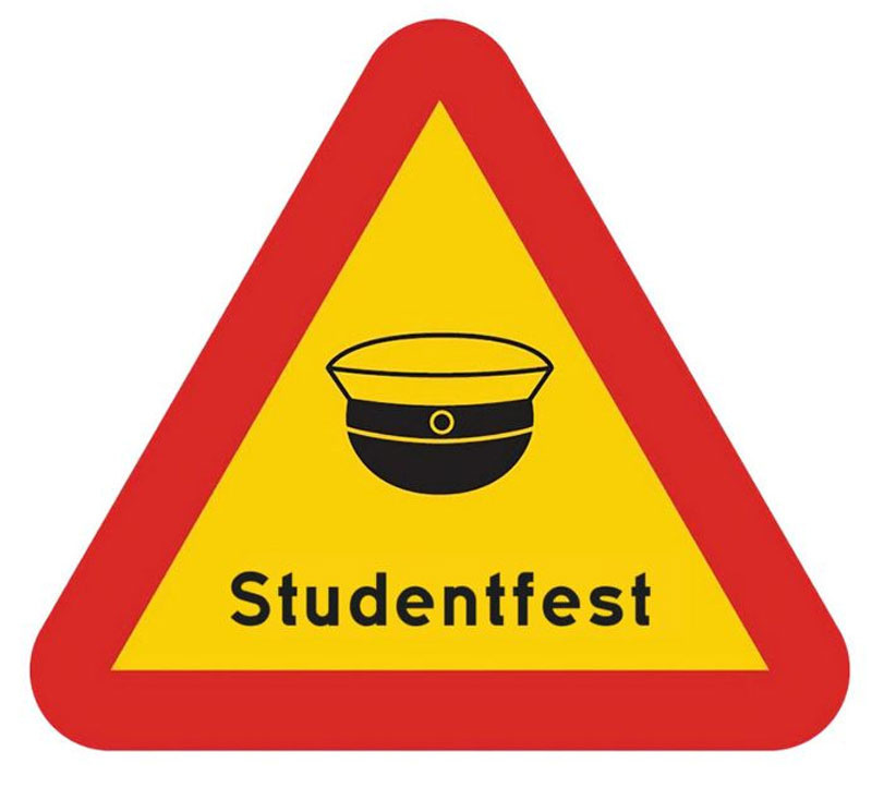 Varning för fest eller studentfest
