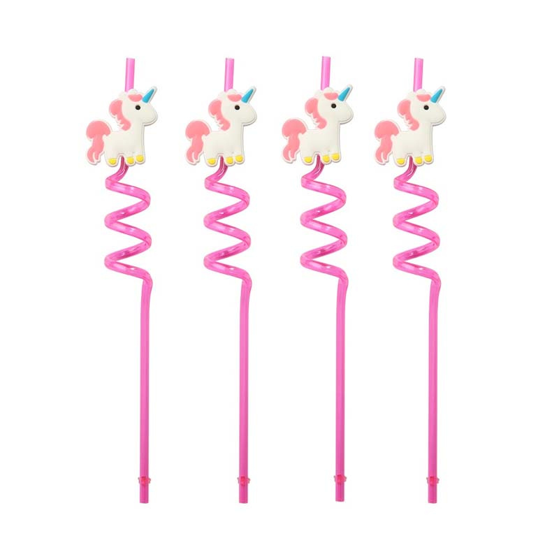 Sugrör Unicorn 4-pack