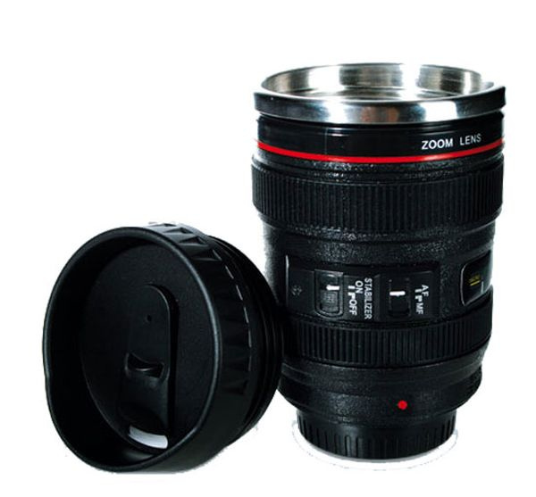 Objektivmugg med lock