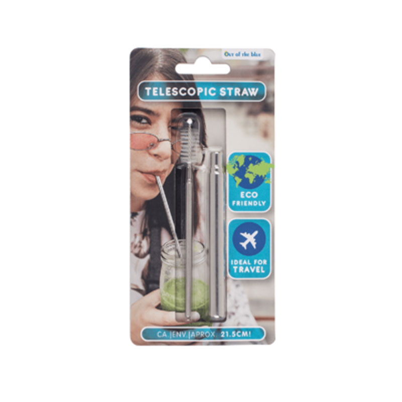 Sugrör i metall utdragbart