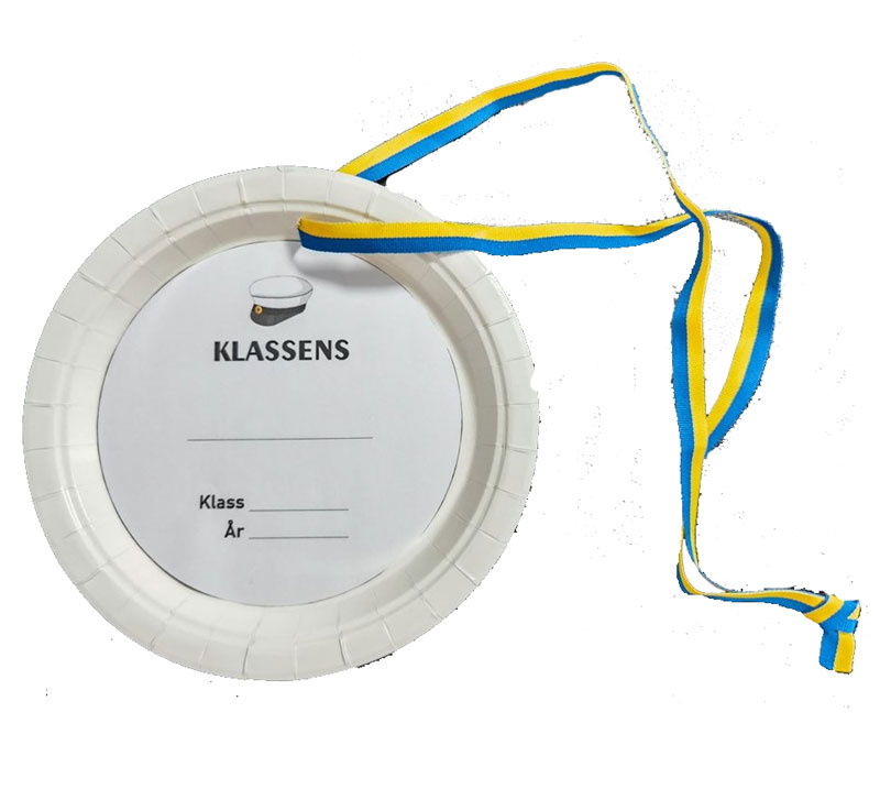 Student tallrik med band