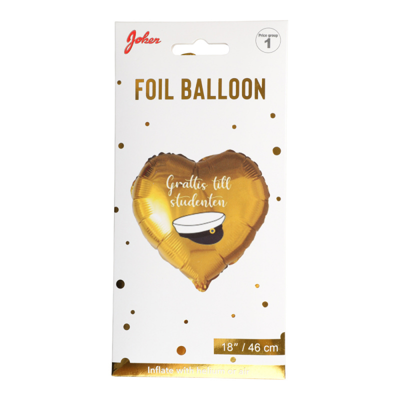 Folieballong Student Hjärta 