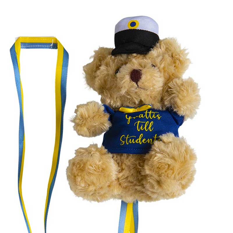 Studentnalle i blå T-shirt