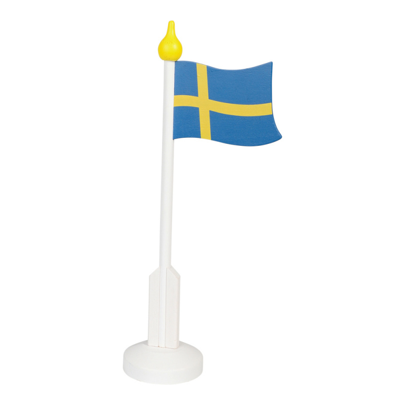 Träflagga Sverige 37cm 